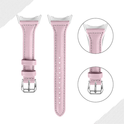 Rigtigt kønt Google Pixel Watch Ægte læder Rem - Pink#serie_3