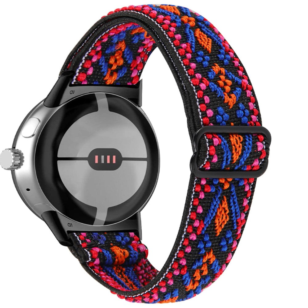 Super elegant Google Pixel Watch Nylon Rem - Rød#serie_13