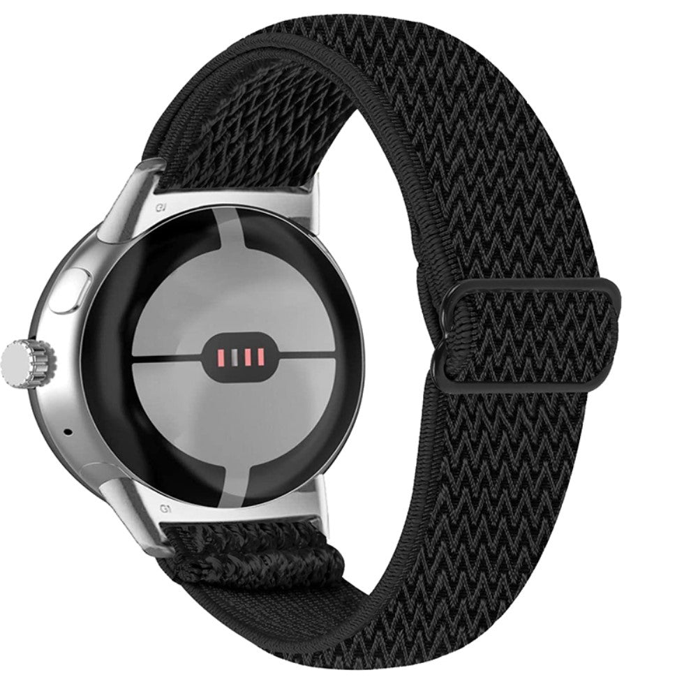 Rigtigt elegant Google Pixel Watch Nylon Rem - Sort#serie_5