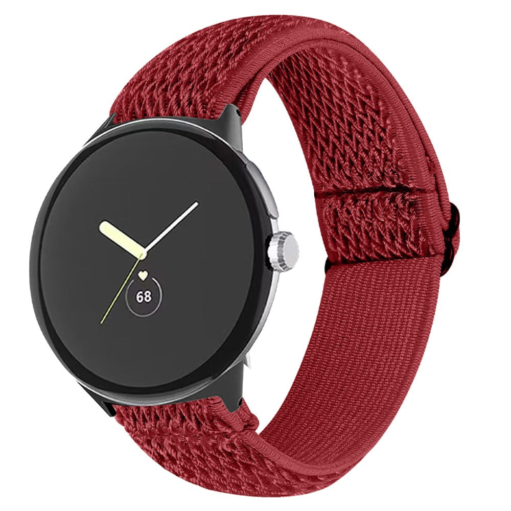 Rigtigt sejt Google Pixel Watch Nylon Rem - Rød#serie_10