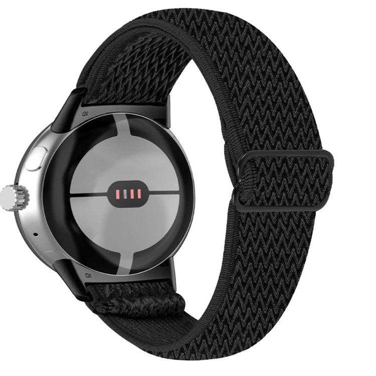 Rigtigt sejt Google Pixel Watch Nylon Rem - Sort#serie_5