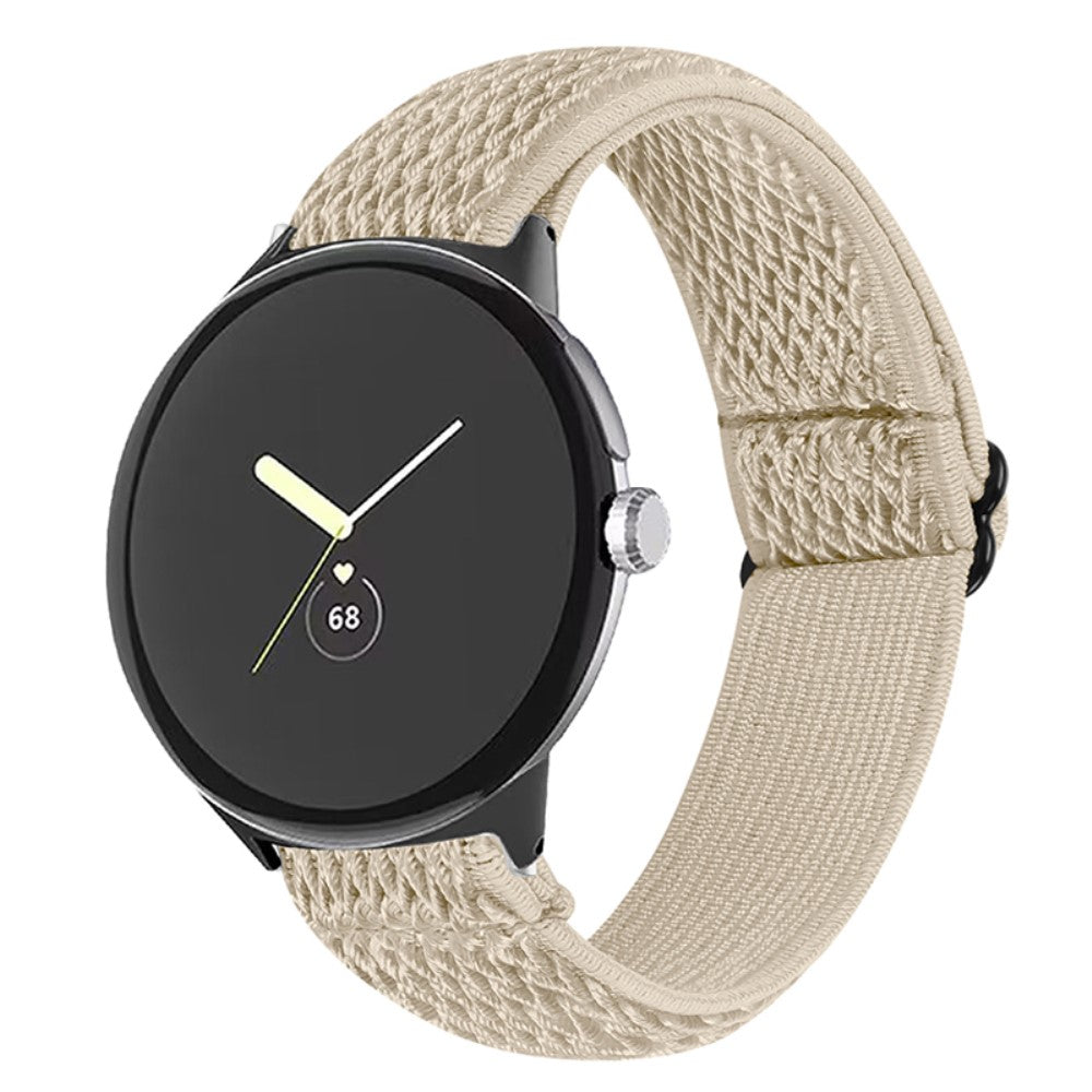 Rigtigt sejt Google Pixel Watch Nylon Rem - Hvid#serie_9