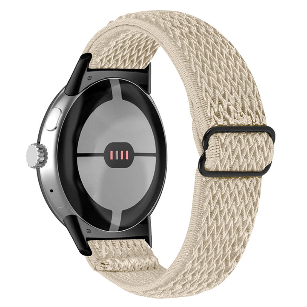 Rigtigt sejt Google Pixel Watch Nylon Rem - Hvid#serie_9