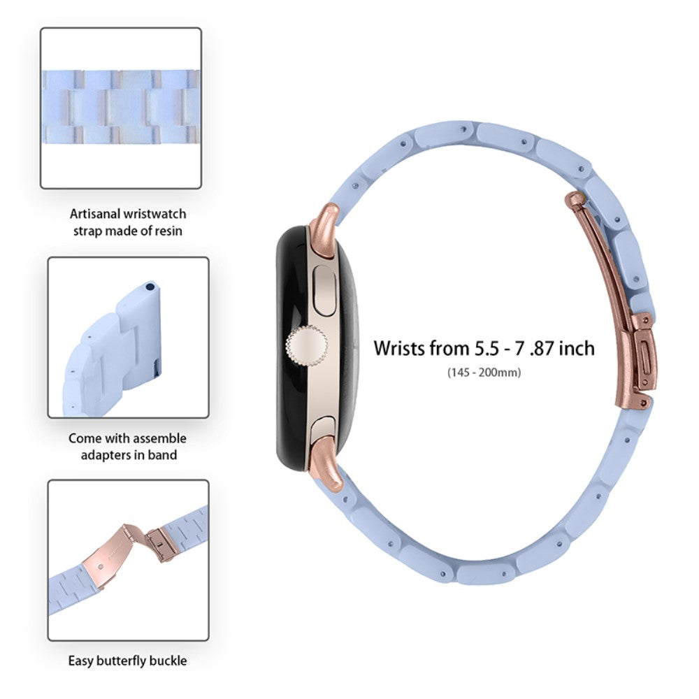 Meget nydelig Google Pixel Watch Plastik Rem - Blå#serie_12