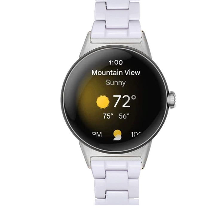 Super pænt Google Pixel Watch Plastik Rem - Hvid#serie_1