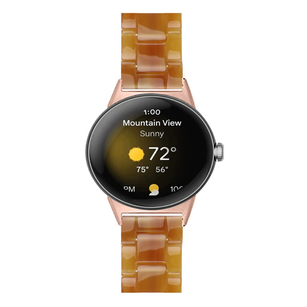 Super pænt Google Pixel Watch Plastik Rem - Brun#serie_22