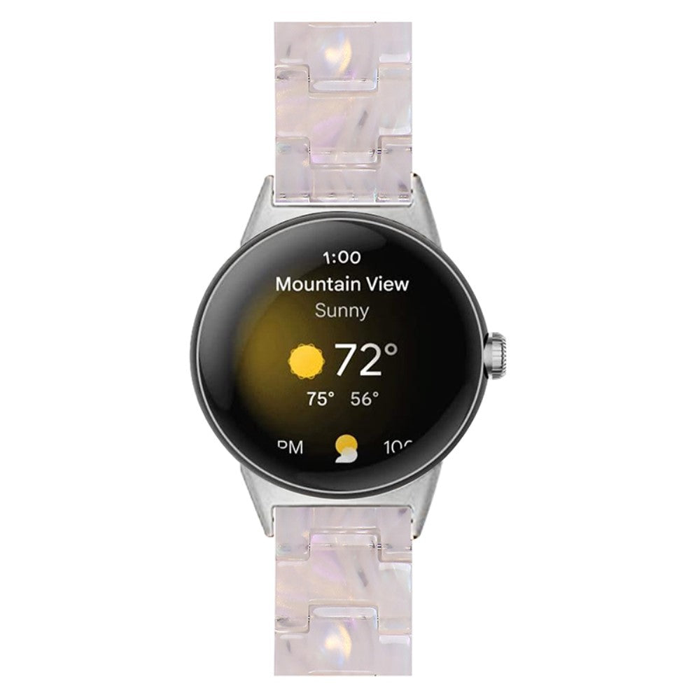 Super pænt Google Pixel Watch Plastik Rem - Hvid#serie_3