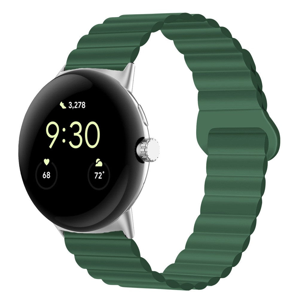 Pænt Google Pixel Watch Silikone Rem - Grøn#serie_13