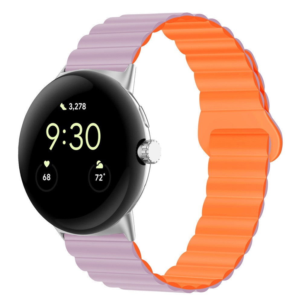Pænt Google Pixel Watch Silikone Rem - Orange#serie_17