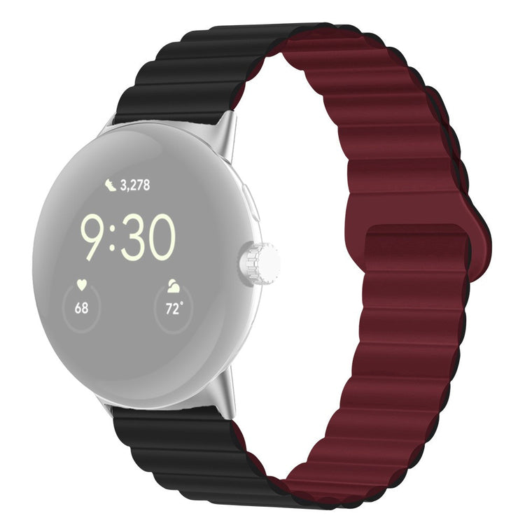 Pænt Google Pixel Watch Silikone Rem - Rød#serie_8