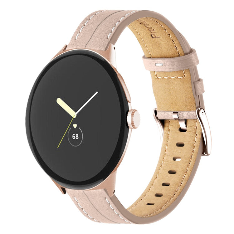 Helt vildt rart Google Pixel Watch Ægte læder Rem - Pink#serie_5