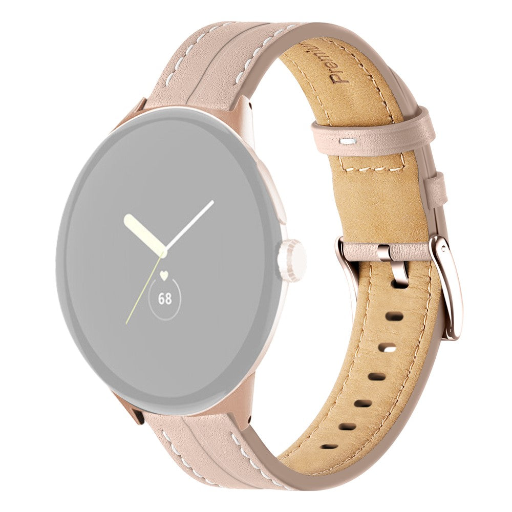 Helt vildt rart Google Pixel Watch Ægte læder Rem - Pink#serie_5