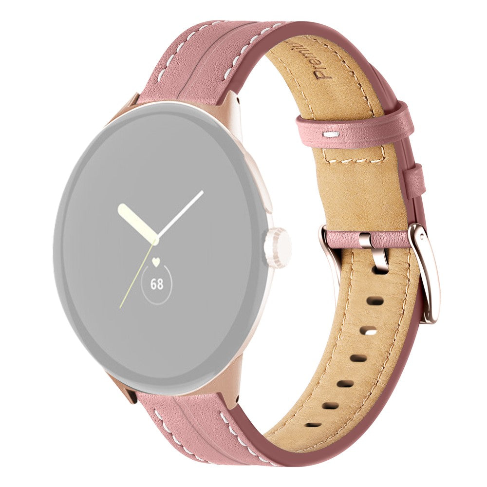 Helt vildt rart Google Pixel Watch Ægte læder Rem - Pink#serie_6