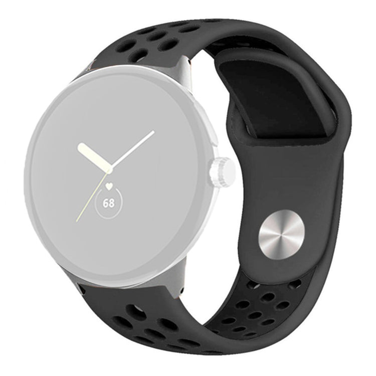 Fortrinligt Google Pixel Watch Silikone Rem - Sort#serie_7