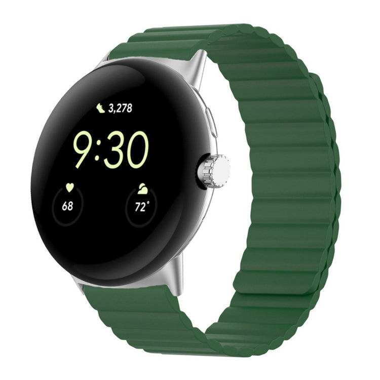 Meget holdbart Google Pixel Watch Silikone Rem - Grøn#serie_3