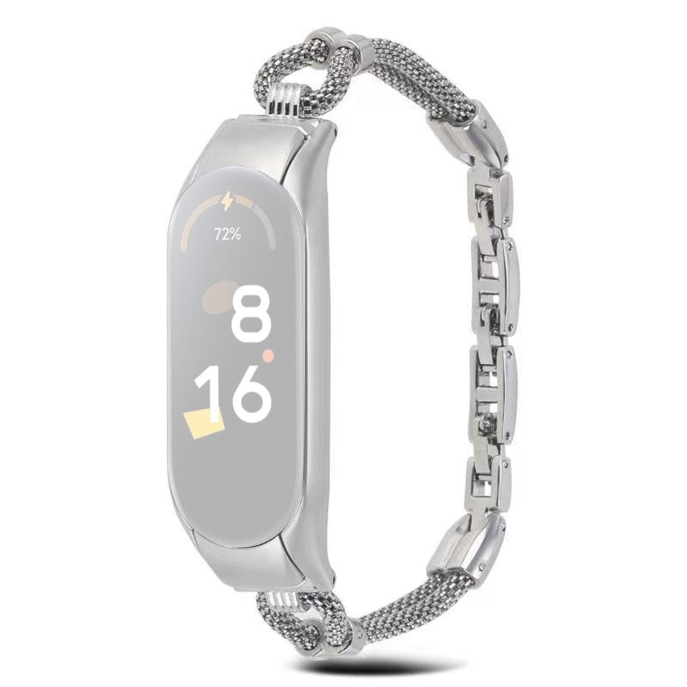 Sejt Xiaomi Mi Smart Band 6 / Xiaomi Mi Band 5 Metal Rem - Sølv#serie_2