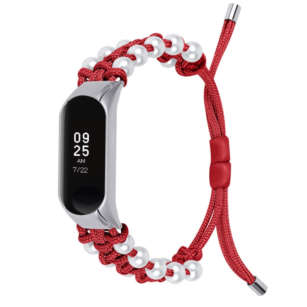 Mega holdbart Xiaomi Mi Band 7 Nylon Rem - Rød#serie_4