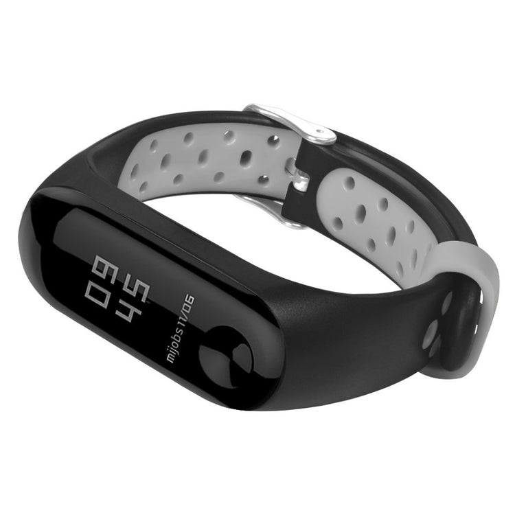 Vildt fint Xiaomi Mi Smart Band 4 Silikone Rem - Sort#serie_2