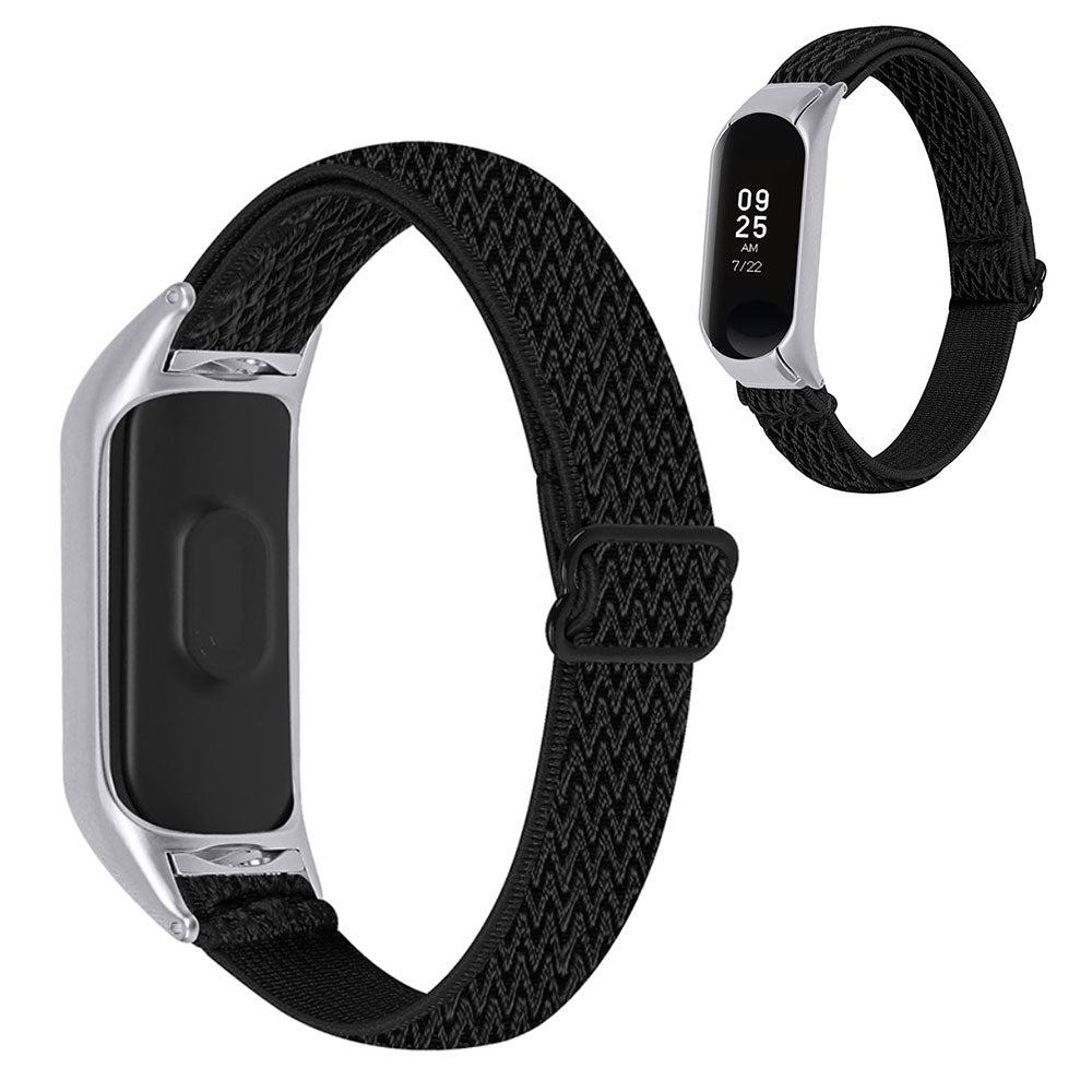 Vildt nydelig Xiaomi Mi Band 5 Nylon Rem - Sort#serie_5