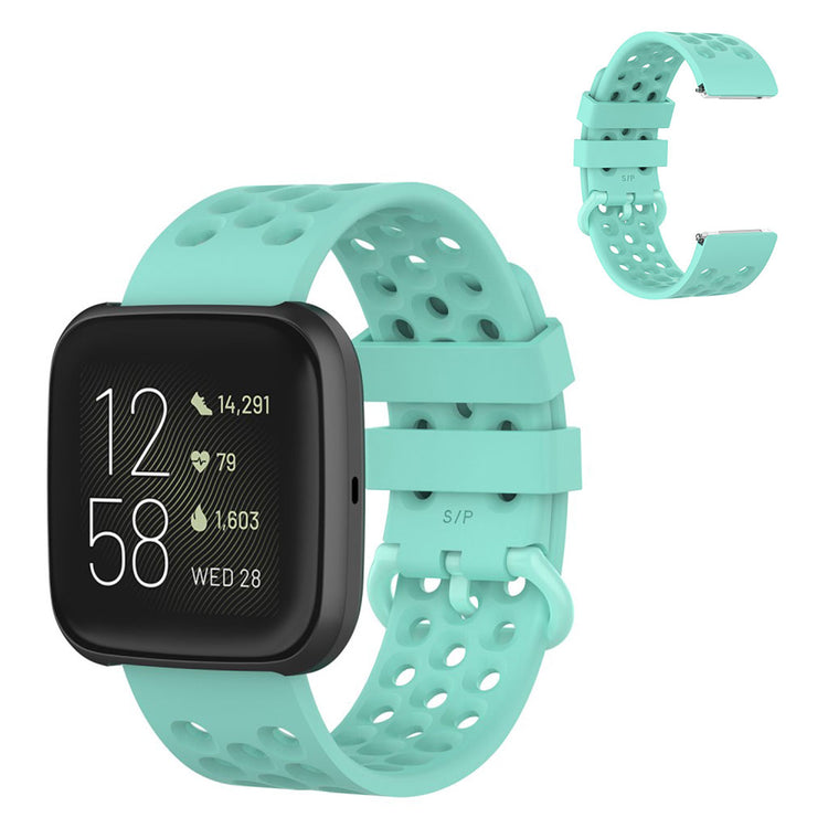 Sejt Fitbit Versa 2 / Fitbit Versa Lite Silikone Urrem - Grøn#serie_7