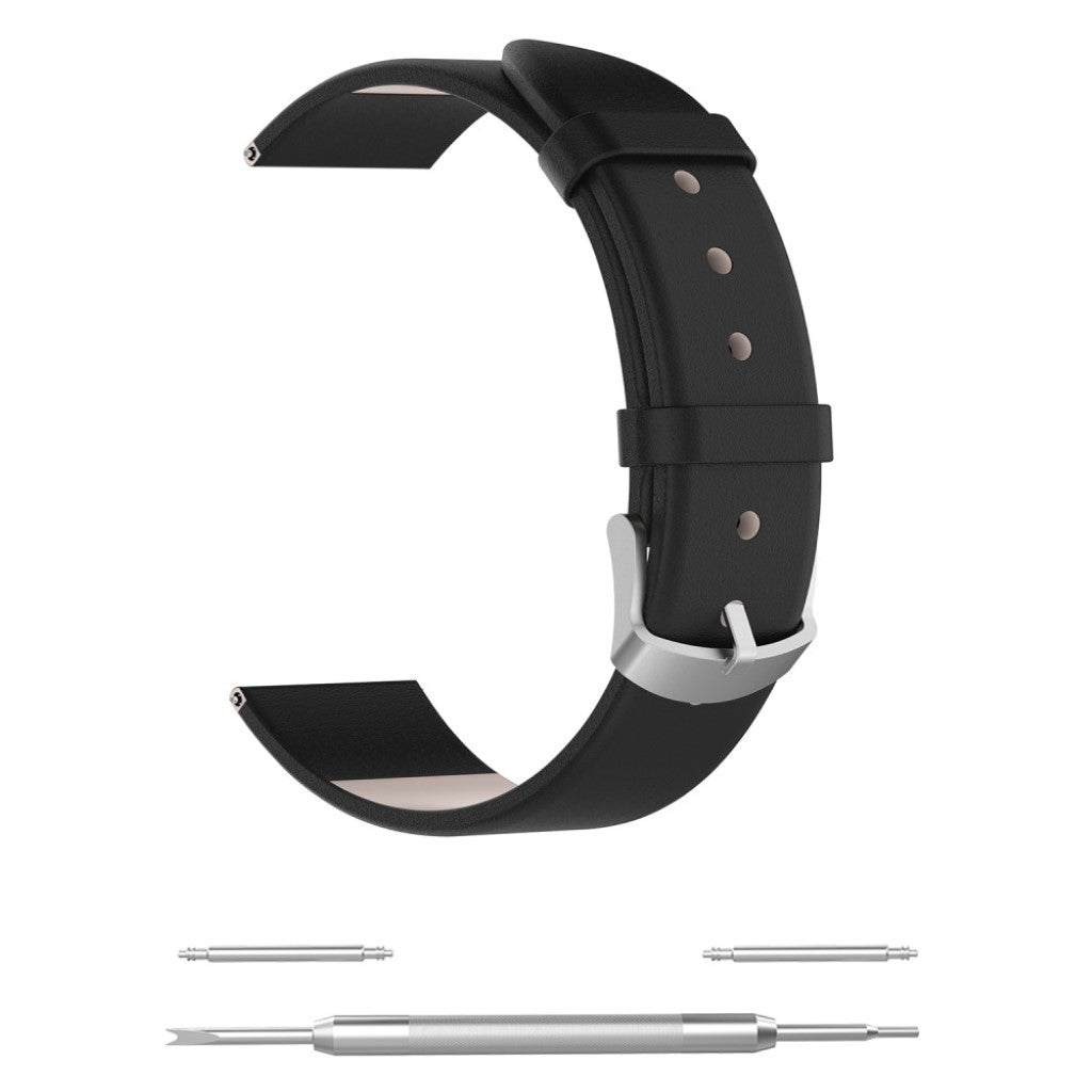 Mega fed Fitbit Versa Lite / Fitbit Versa 2 Kunstlæder Rem - Blå#serie_1