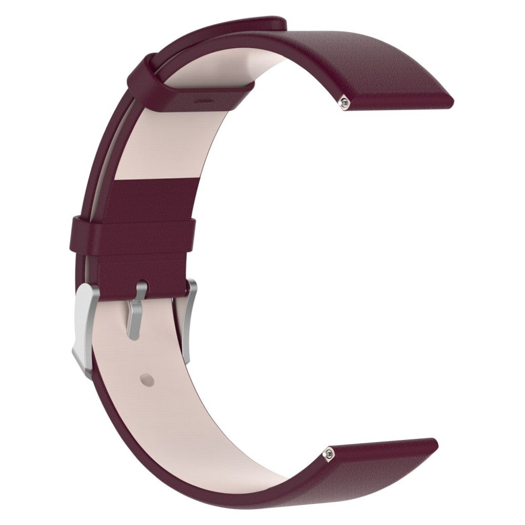 Mega fed Fitbit Versa Lite / Fitbit Versa 2 Kunstlæder Rem - Rød#serie_5