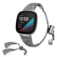 Sterk Fitbit Versa 3 / Fitbit Sense Metaal en Strass Bandje