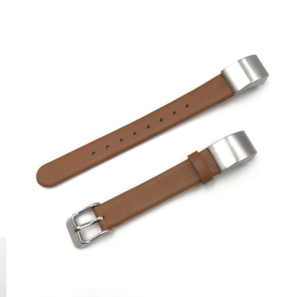  Fitbit Ægte Læder Urrem#color_brown