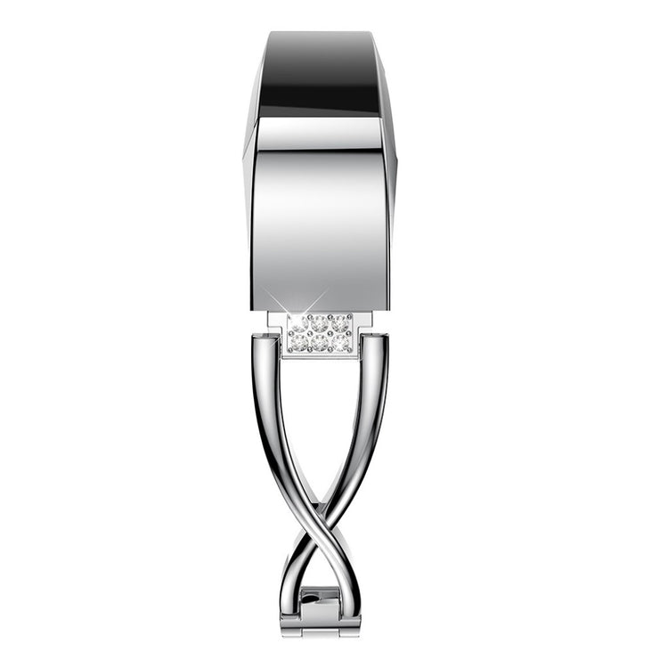 Vildt fint Fitbit Alta HR Metal og Rhinsten Rem - Sølv#serie_3