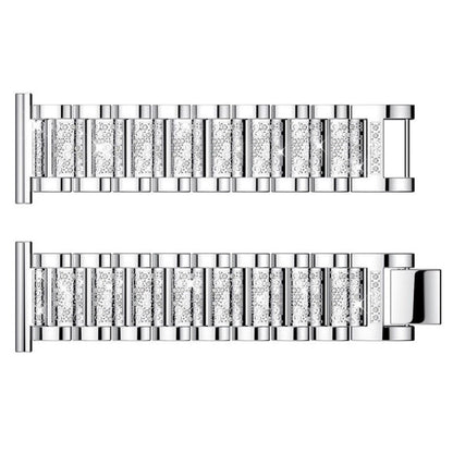 Super cool Fitbit Versa Metal og Rhinsten Rem - Sølv#serie_4