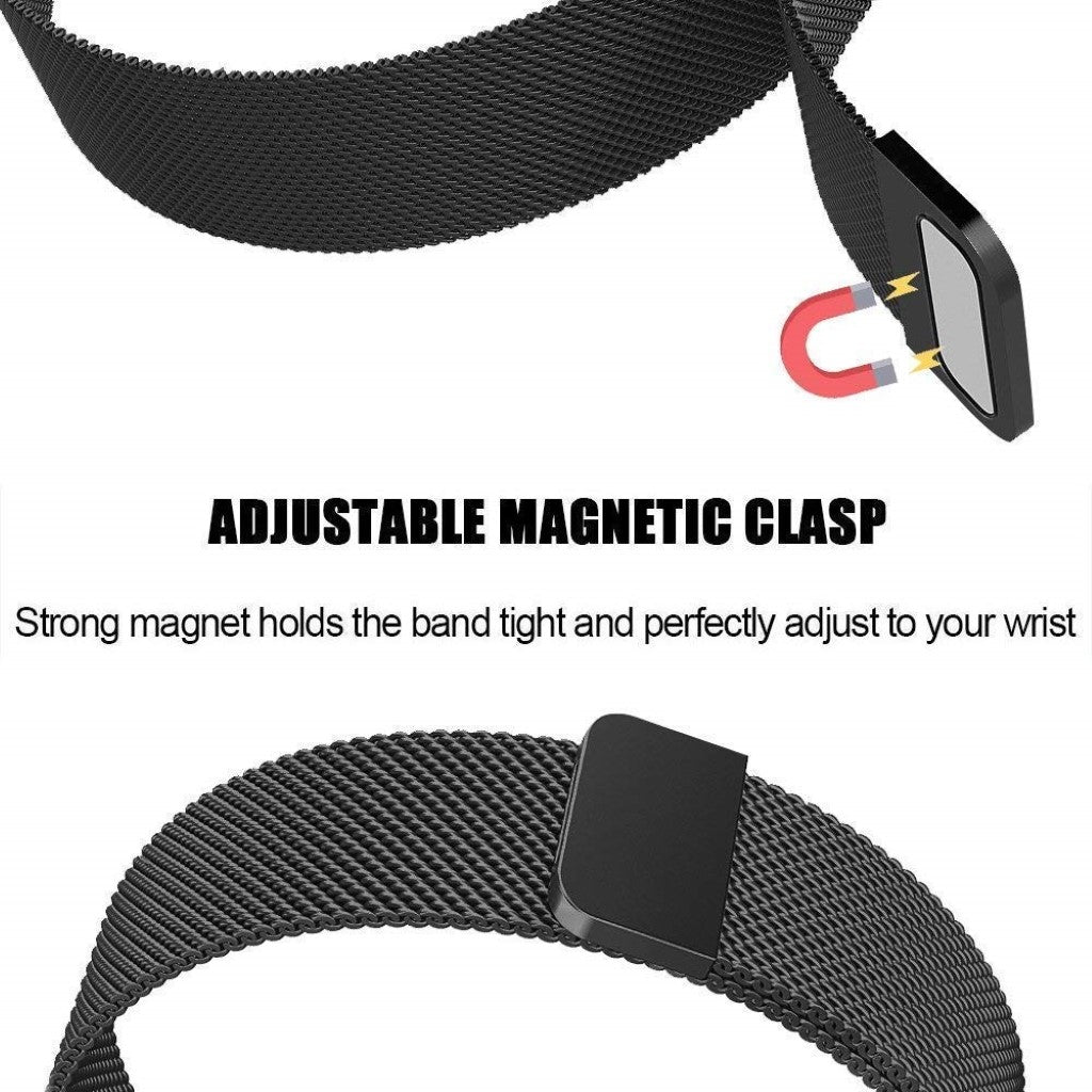 Meget skøn Fitbit Charge 3 Metal Rem - Sort#serie_5