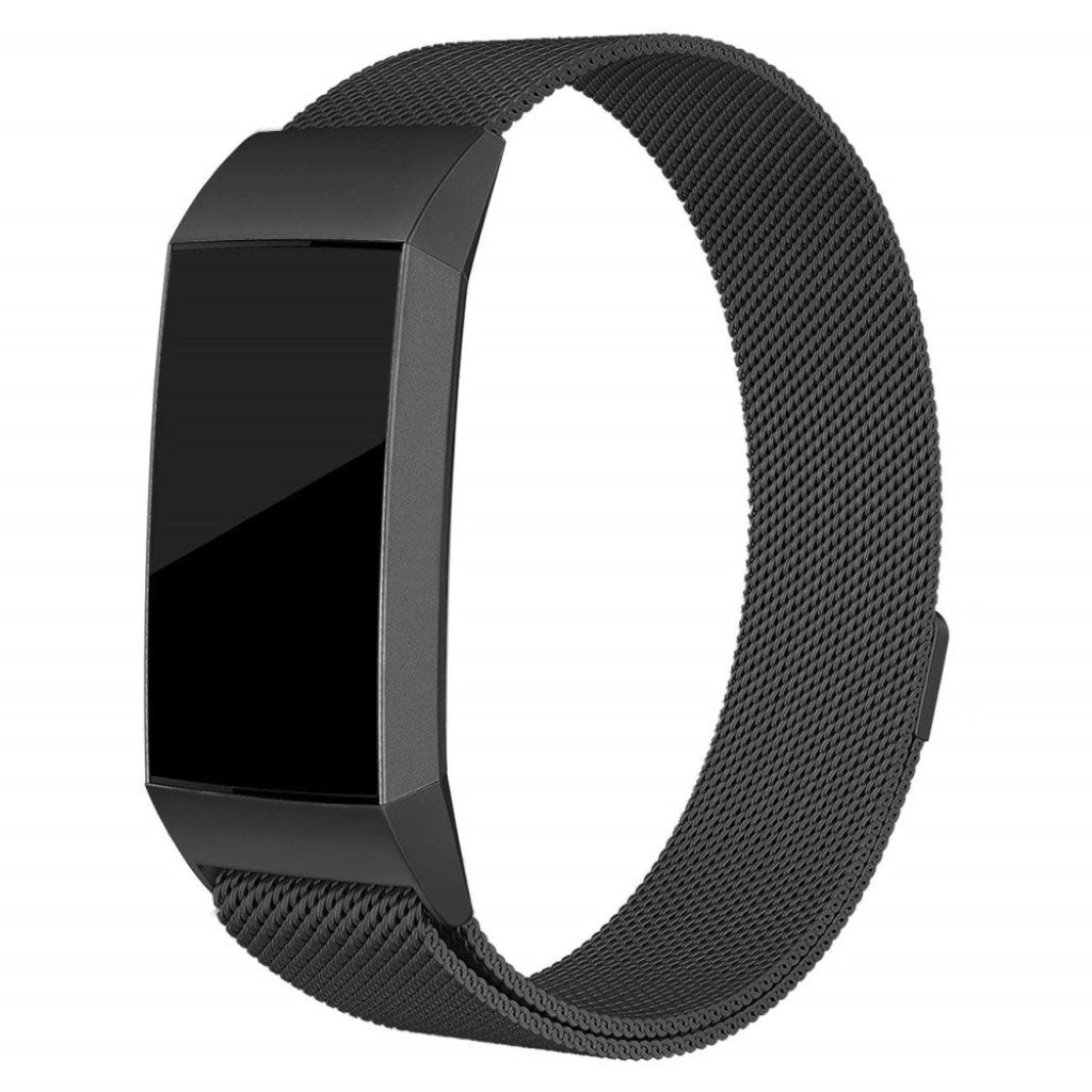 Meget skøn Fitbit Charge 3 Metal Rem - Sort#serie_5