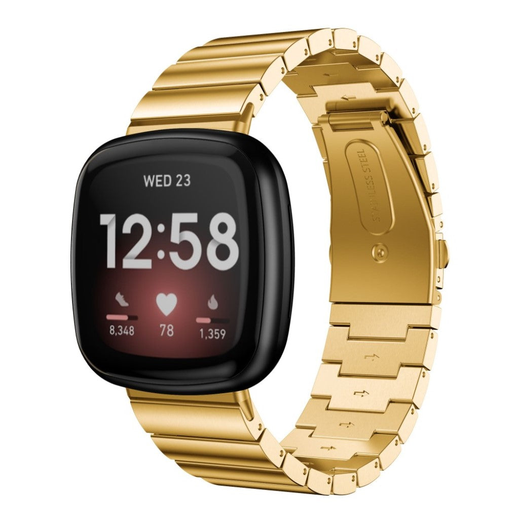 Udsøgt Fitbit Versa 3 / Fitbit Sense Metal Rem - Guld#serie_3