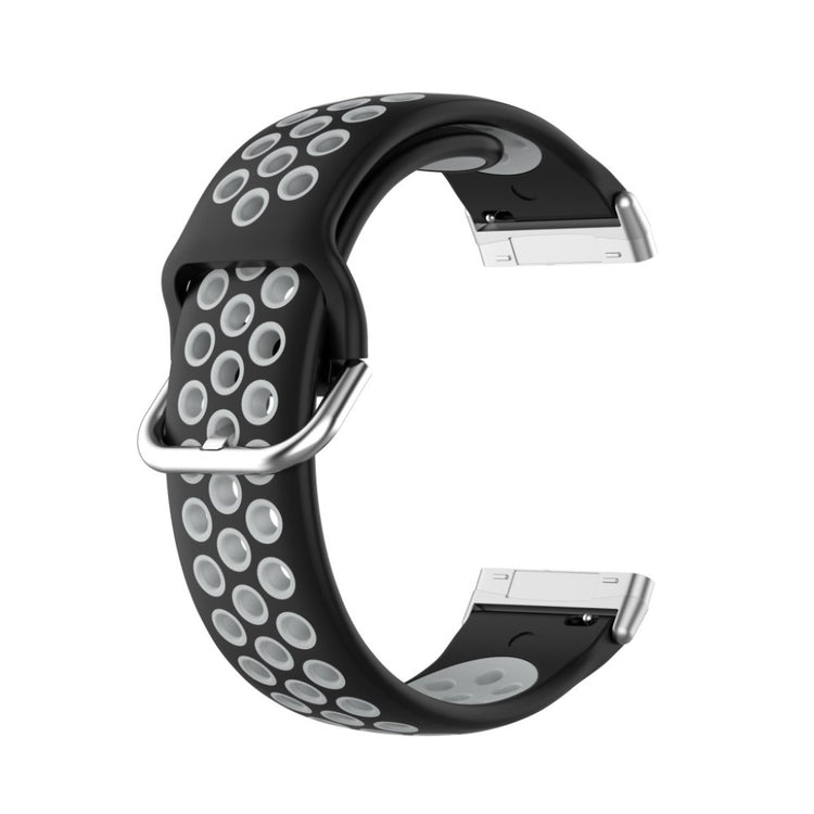 Super fint Fitbit Versa 3 / Fitbit Sense Silikone Rem - Sort#serie_1