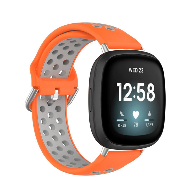 Mega fint Fitbit Versa 3 / Fitbit Sense Silikone Rem - Orange#serie_3
