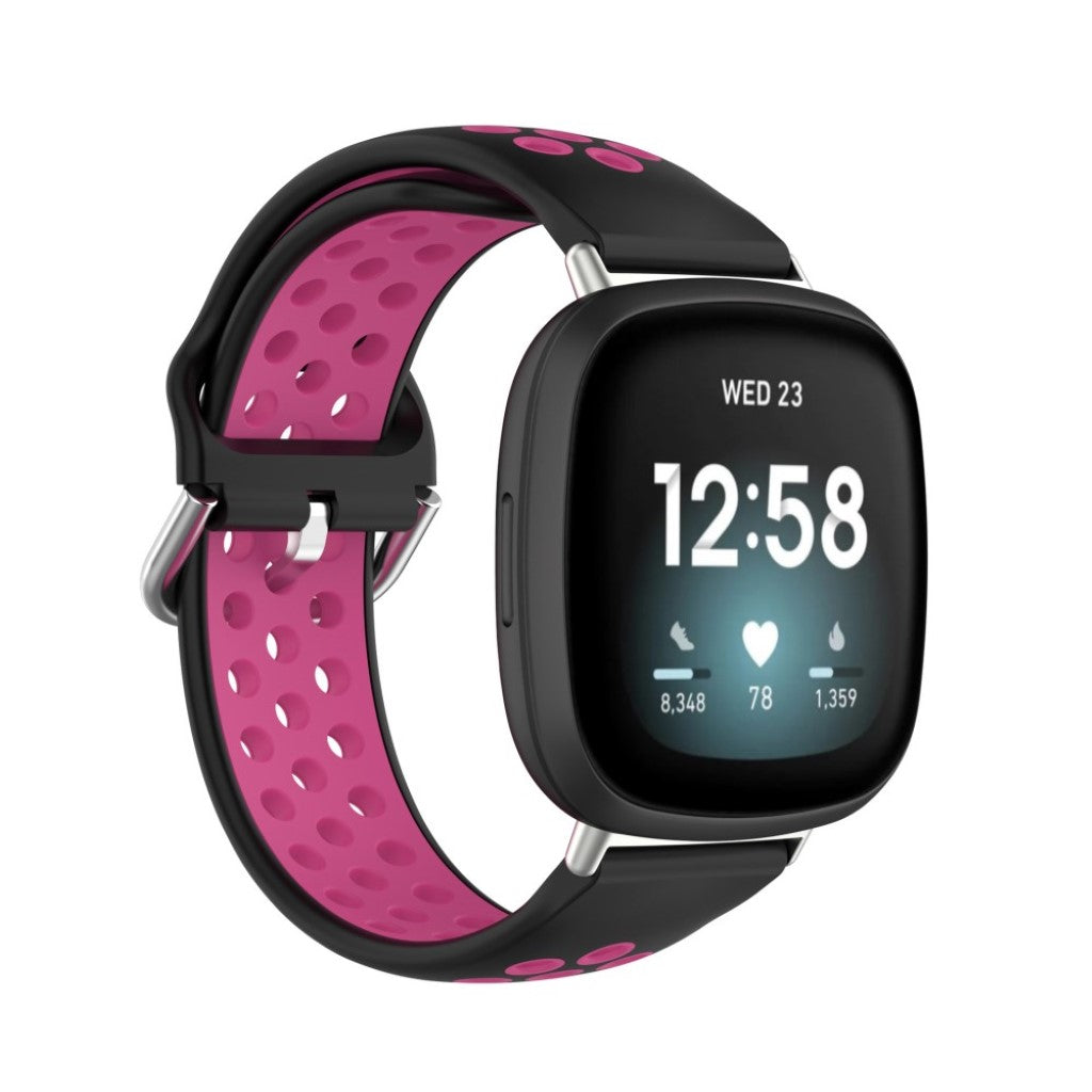 Mega fint Fitbit Versa 3 / Fitbit Sense Silikone Rem - Pink#serie_7