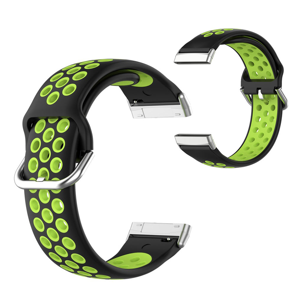 Super fint Fitbit Versa 3 / Fitbit Sense Silikone Rem - Grøn#serie_8