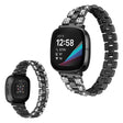 Sterk Fitbit Versa 3 / Fitbit Sense Metaal en Strass Bandje