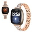 Stoer Fitbit Versa 3 / Fitbit Sense Metaal en Strass Bandje