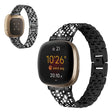 Lief Fitbit Versa 3 / Fitbit Sense Metaal en Strass Bandje
