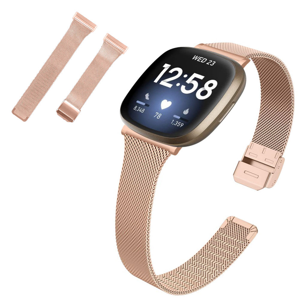 Vildt smuk Fitbit Versa 3 / Fitbit Sense Metal Rem - Pink#serie_5