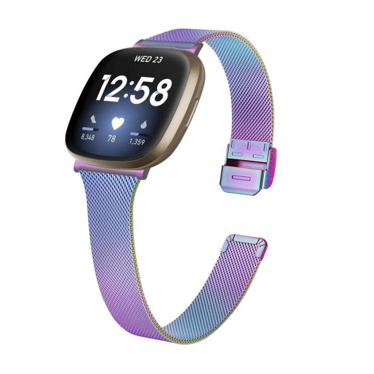 Meget holdbart Fitbit Versa 3 / Fitbit Sense Metal Rem - Flerfarvet#serie_6
