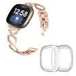 Fitbit Sense / Fitbit Versa 3 Metaal Bandje met Hoesje