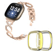 Fitbit Sense / Fitbit Versa 3 Metaal Bandje met Hoesje