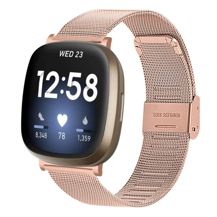 Vildt fint Fitbit Sense / Fitbit Versa 3 Metal Rem - Pink#serie_2