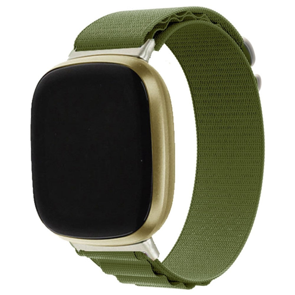 Super nydelig Fitbit Sense / Fitbit Versa 3 Nylon Rem - Grøn#serie_3