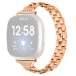 Echt mooi Fitbit Versa 3 Metaal en Strass Bandje