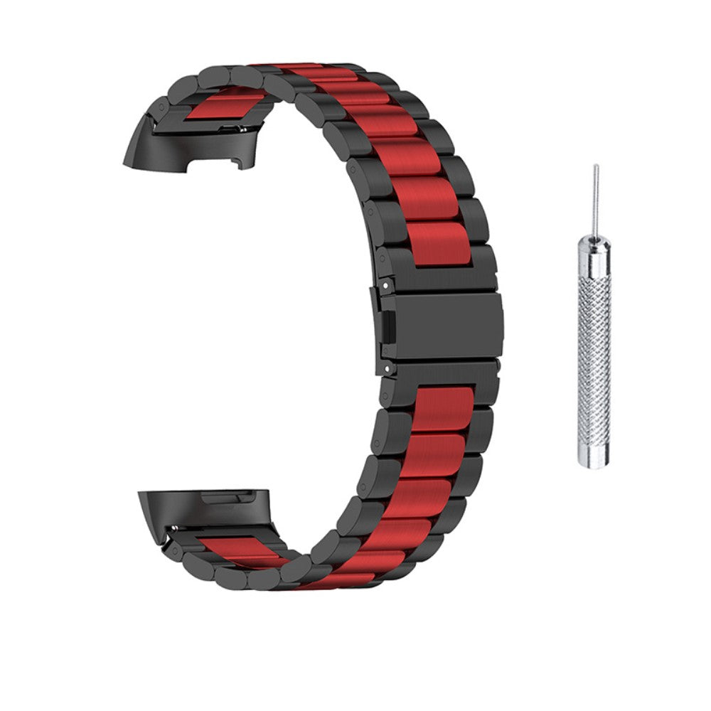 Vildt smuk Fitbit Charge 5 Metal Rem - Rød#serie_1