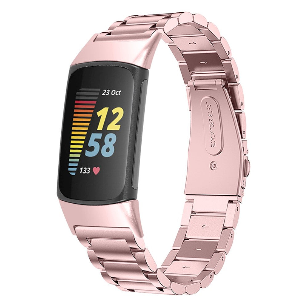 Meget fint Fitbit Charge 5 Metal Rem - Pink#serie_2