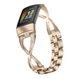 Zeer comfortabel Fitbit Charge 5 Metaal en Strass Bandje